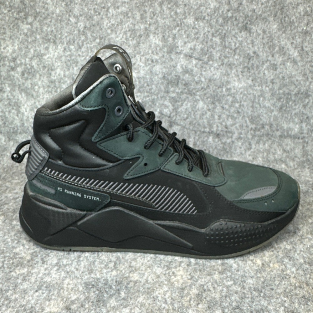 Puma Mens RS X Mid Militia 380414-01 Black Basketball Shoes Sneakers Size 9